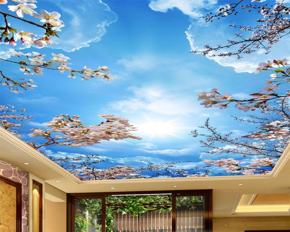 3D Ceiling Sky White Clouds SKU# WAL0172