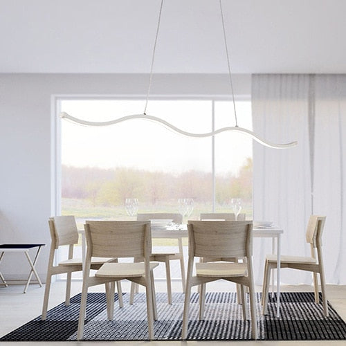 LED Water Waves Aluminum Pendant Island SKU# LIG0049