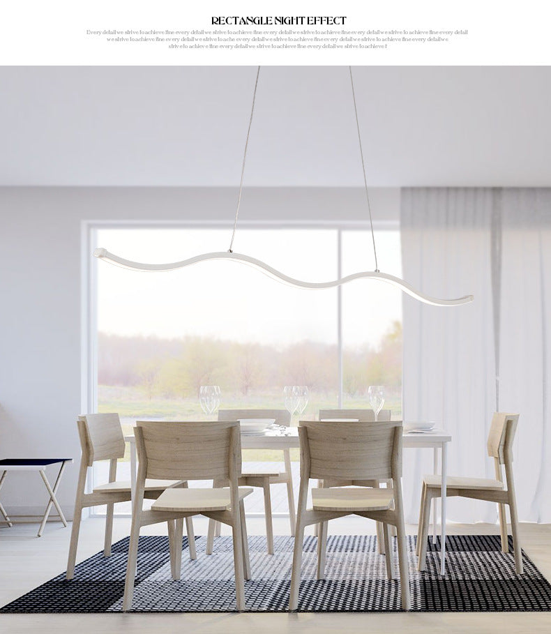 LED Water Waves Aluminum Pendant Island SKU# LIG0049