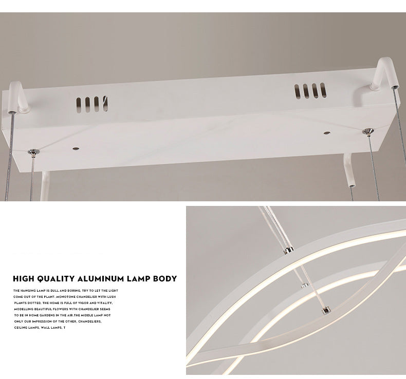 LED Water Waves Aluminum Pendant Island SKU# LIG0049