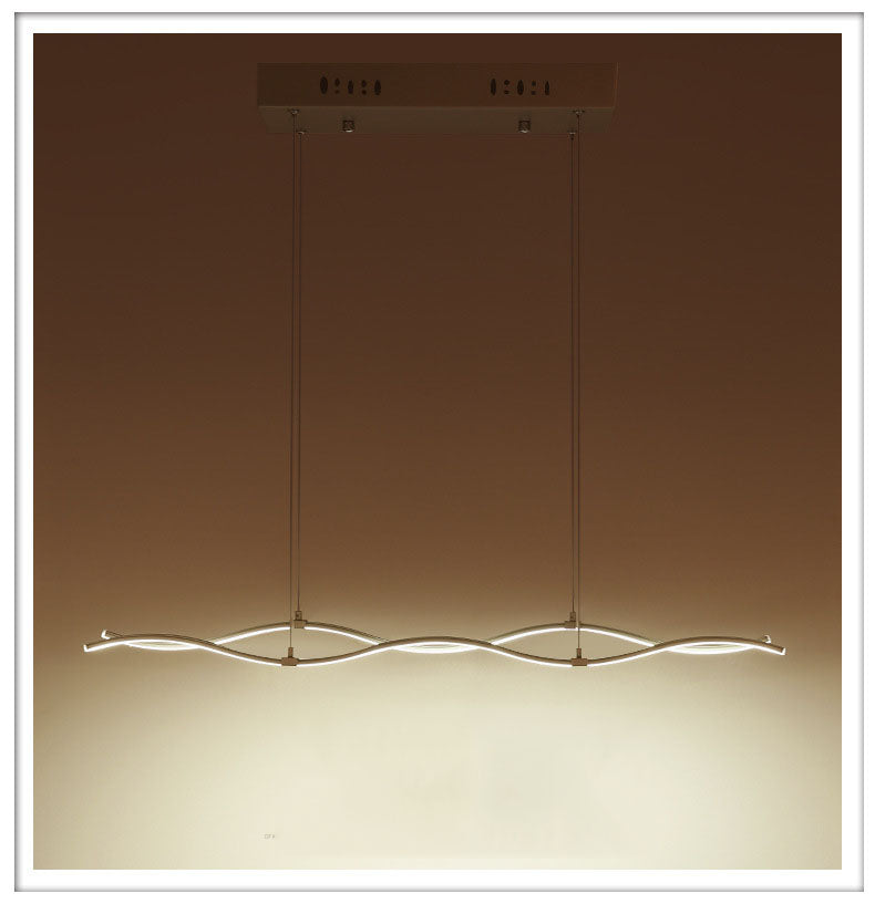 LED Water Waves Aluminum Pendant Island SKU# LIG0049