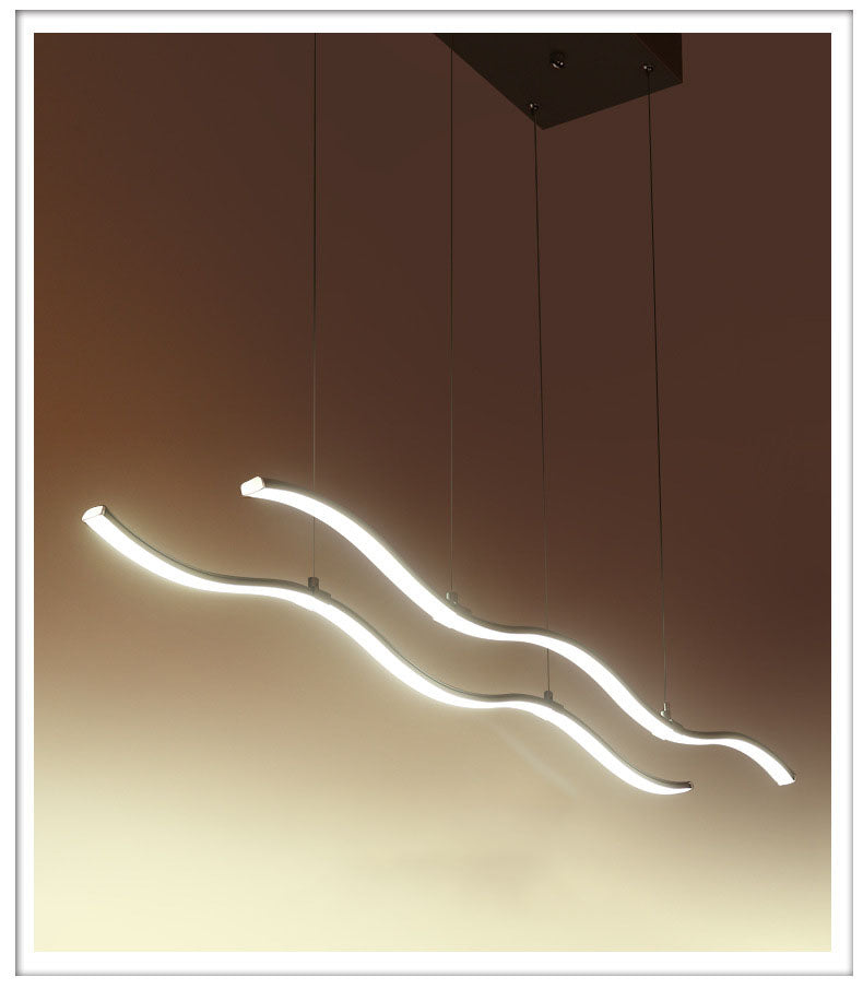LED Water Waves Aluminum Pendant Island SKU# LIG0049