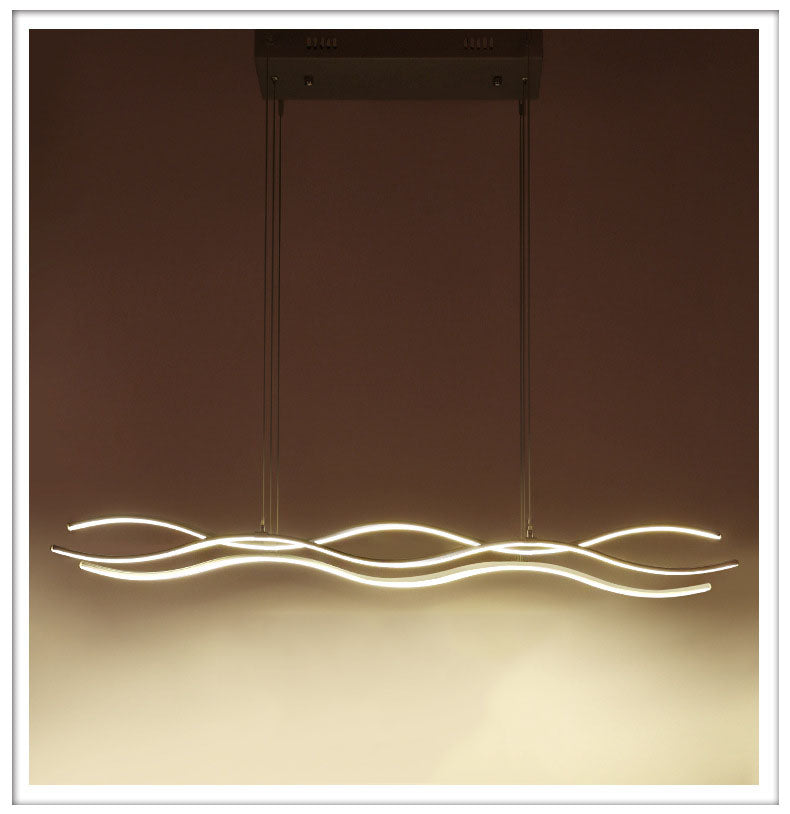 LED Water Waves Aluminum Pendant Island SKU# LIG0049