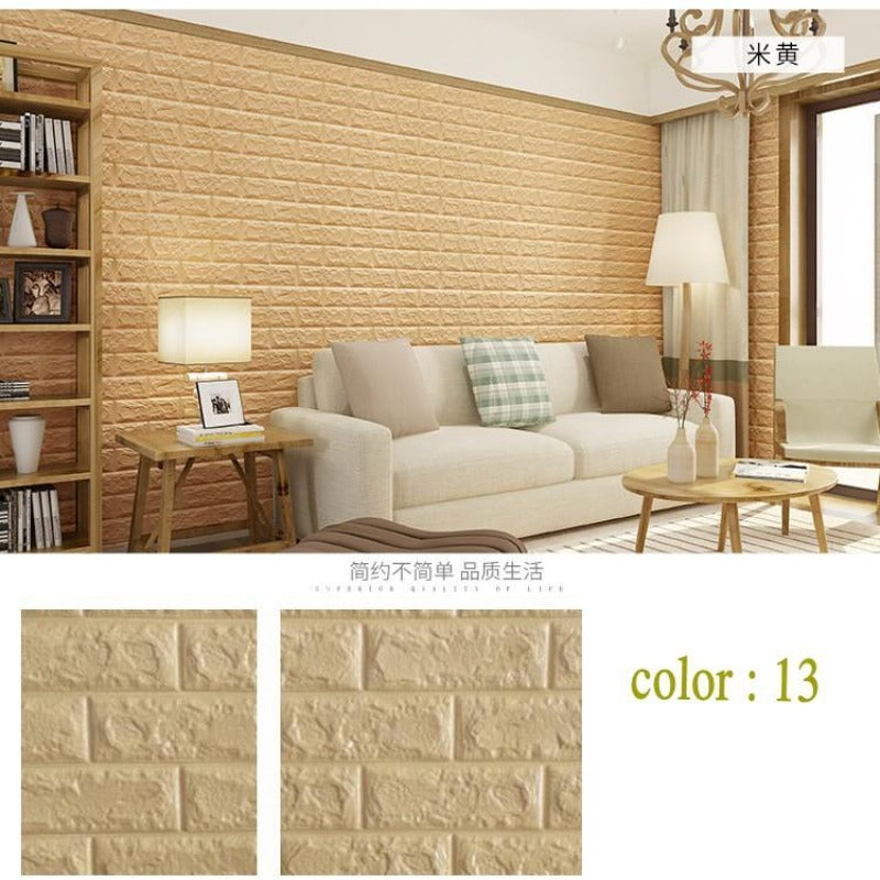 10 Pack 3D Brick Wall Tiles Multiple Colours SKU# MOS0032