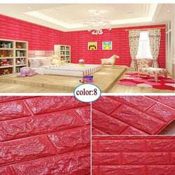 10 Pack 3D Brick Wall Tiles Multiple Colours SKU# MOS0032