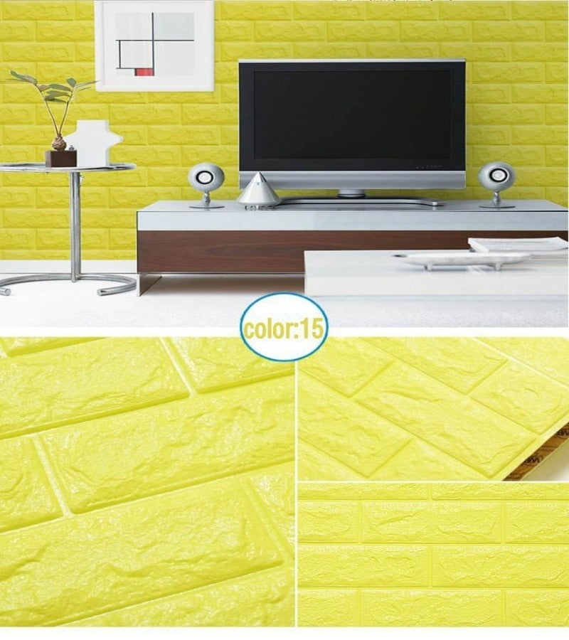 10 Pack 3D Brick Wall Tiles Multiple Colours SKU# MOS0032