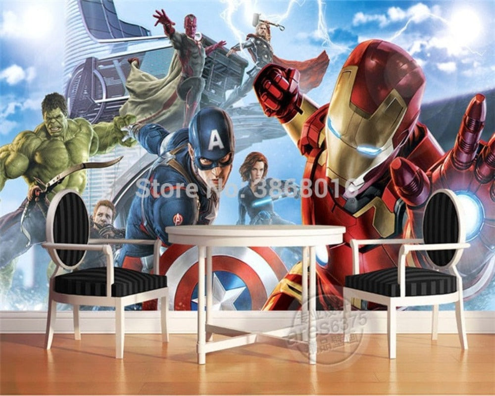 3D Wallpaper Avengers Waterproof SKU# WAL0025