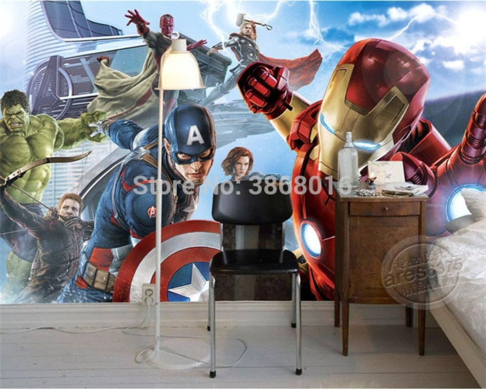 3D Wallpaper Avengers Waterproof SKU# WAL0025