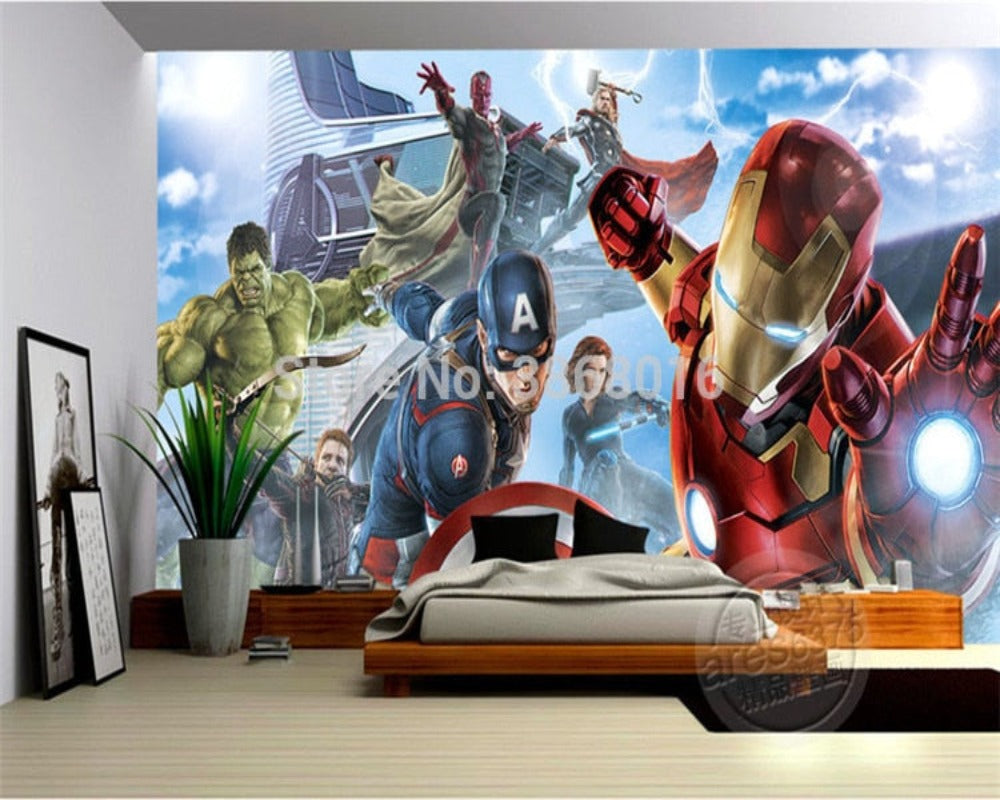 3D Wallpaper Avengers Waterproof SKU# WAL0025