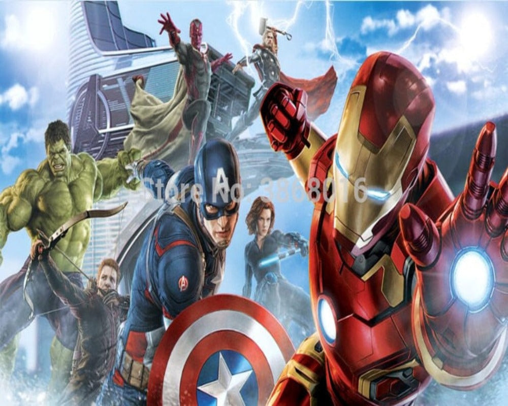 3D Wallpaper Avengers Waterproof SKU# WAL0025