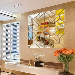 3D Wall Mirror Tile Radiance Self-Adhesive SKU# MOS0013