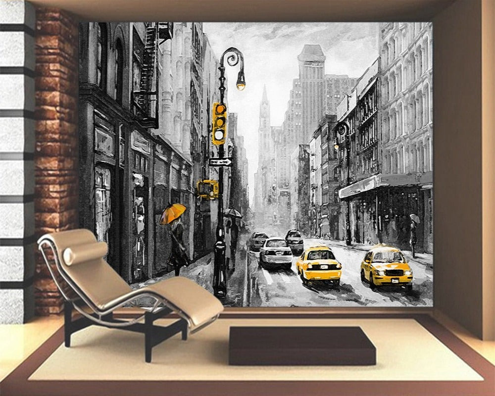 3D Wallpaper London Painting SKU# WAL0110