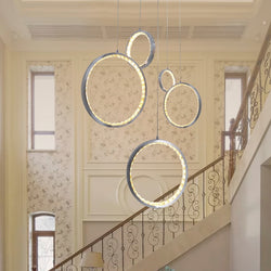 LED Rings of Fire Crystal Susp. Lamp Chandelier SKU# LIG0021