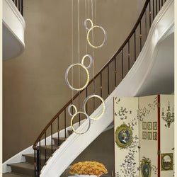 LED Rings of Fire Crystal Susp. Lamp Chandelier SKU# LIG0021