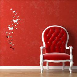 12 Pcs 3D Mirrors Butterfly Wall Stickers Decal SKU# MOS0045