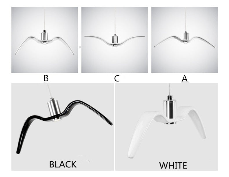 LED Seagull Pendant Light Art White Seagull SKU# LIG0041