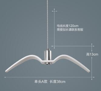 LED Seagull Pendant Light Art White Seagull SKU# LIG0041