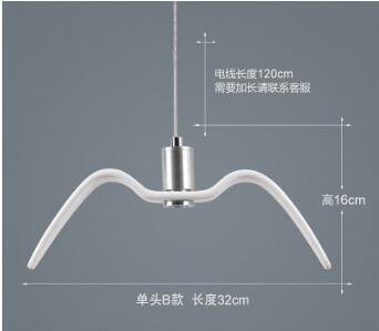 LED Seagull Pendant Light Art White Seagull SKU# LIG0041