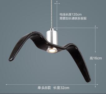 LED Seagull Pendant Light Art White Seagull SKU# LIG0041