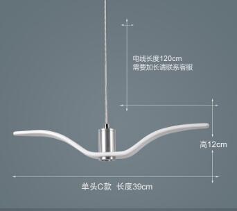 LED Seagull Pendant Light Art White Seagull SKU# LIG0041