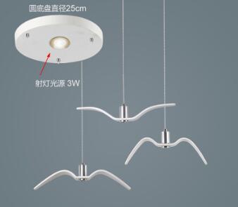 LED Seagull Pendant Light Art White Seagull SKU# LIG0041