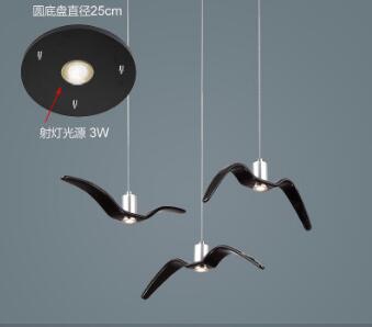 LED Seagull Pendant Light Art White Seagull SKU# LIG0041