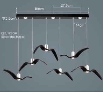 LED Seagull Pendant Light Art White Seagull SKU# LIG0041