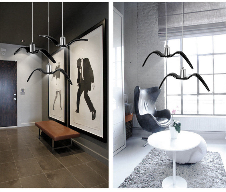 LED Seagull Pendant Light Art White Seagull SKU# LIG0041