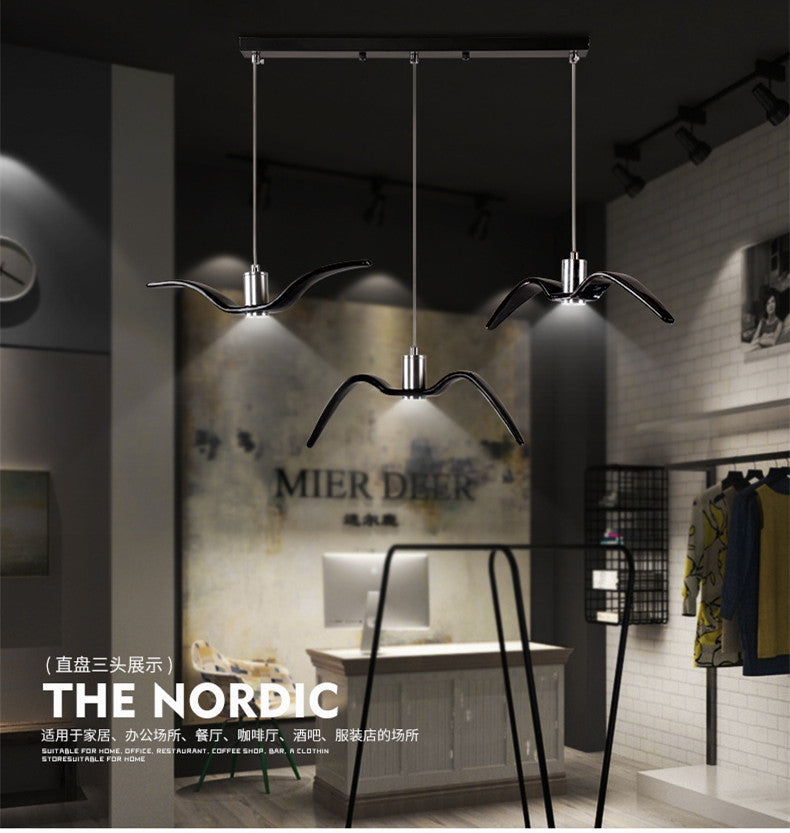 LED Seagull Pendant Light Art White Seagull SKU# LIG0041