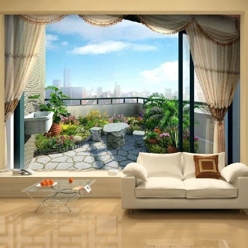 3D Wallpaper Balcony View SKU# WAL0334