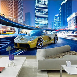 3D Wallpaper City Night Landscape SKU# WAL0248