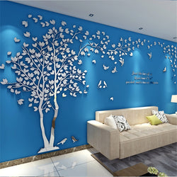 3D Tree Mirror Wall Plate Decals Self Adhesive SKU# MOS0018