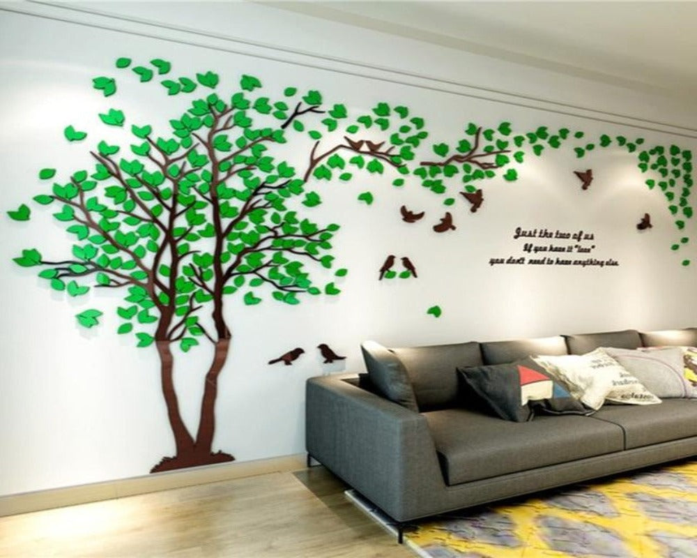 3D Tree Mirror Wall Plate Decals Self Adhesive SKU# MOS0018