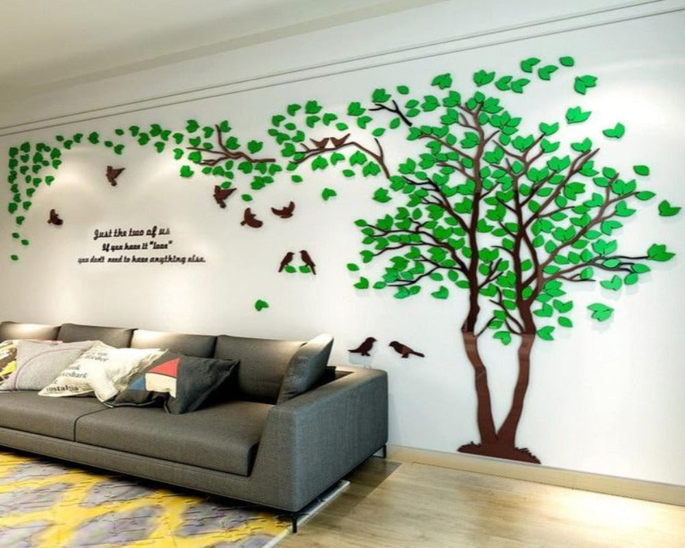 3D Tree Mirror Wall Plate Decals Self Adhesive SKU# MOS0018