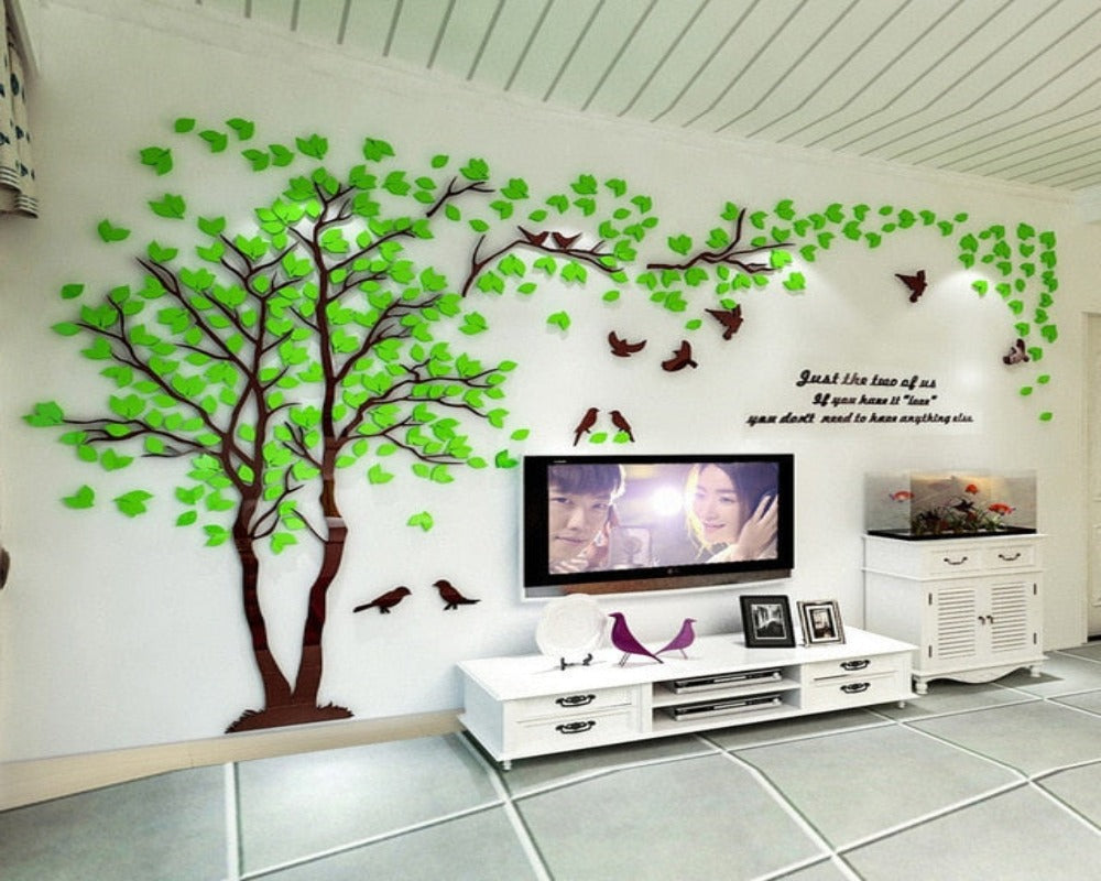 3D Tree Mirror Wall Plate Decals Self Adhesive SKU# MOS0018