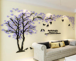 3D Tree Mirror Wall Plate Decals Self Adhesive SKU# MOS0018