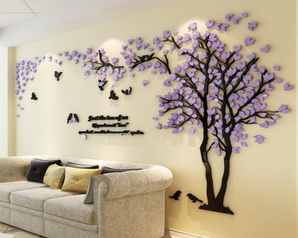 3D Tree Mirror Wall Plate Decals Self Adhesive SKU# MOS0018