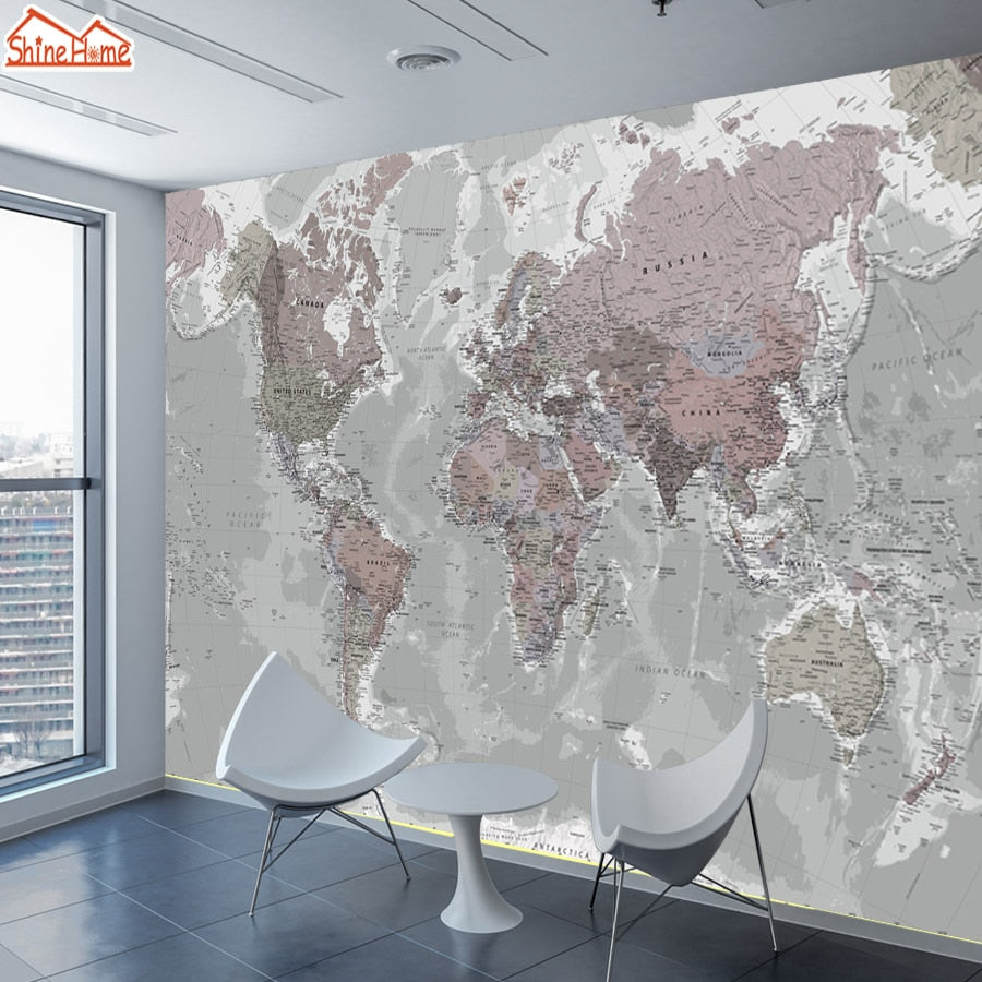 Custom Wallpaper World Map SKU# WAL0143