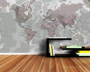 Custom Wallpaper World Map SKU# WAL0143