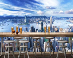 3D Wallpaper Hong Kong City SKU# WAL0047