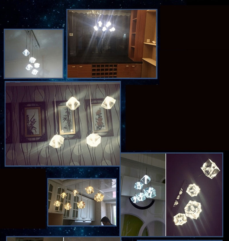 LED Diamonds in the Sky Polished Crystal Pendant SKU# LIG0044