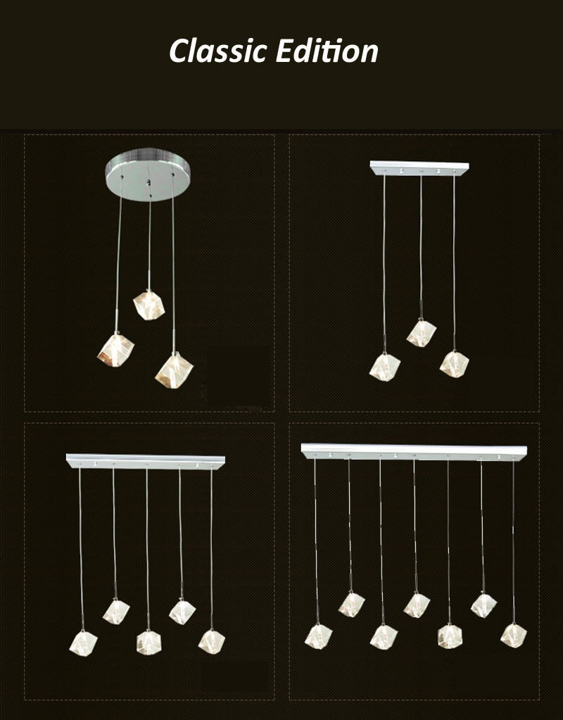 LED Diamonds in the Sky Polished Crystal Pendant SKU# LIG0044