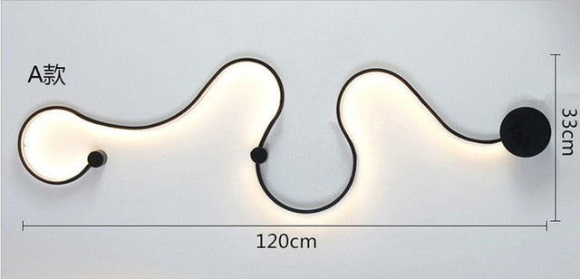 LED Rattlesnake Wall Sconce Aluminum Luminaire SKU# LIG0046