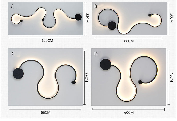 LED Rattlesnake Wall Sconce Aluminum Luminaire SKU# LIG0046