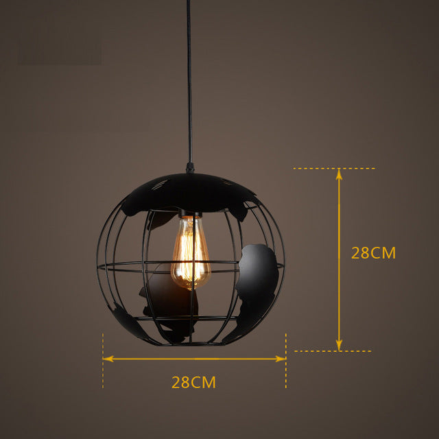 LED Simple Wrought Iron Globe Chandelier Lights SKU# LIG0042