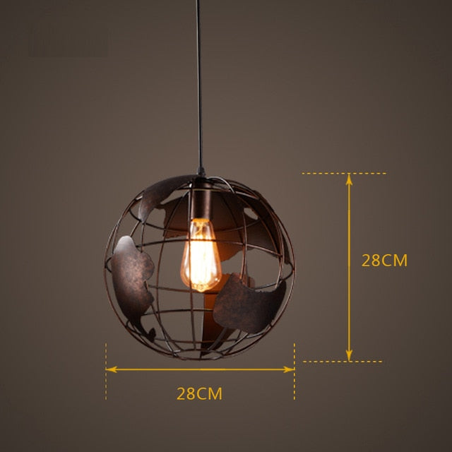 LED Simple Wrought Iron Globe Chandelier Lights SKU# LIG0042