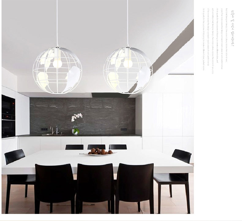 LED Simple Wrought Iron Globe Chandelier Lights SKU# LIG0042