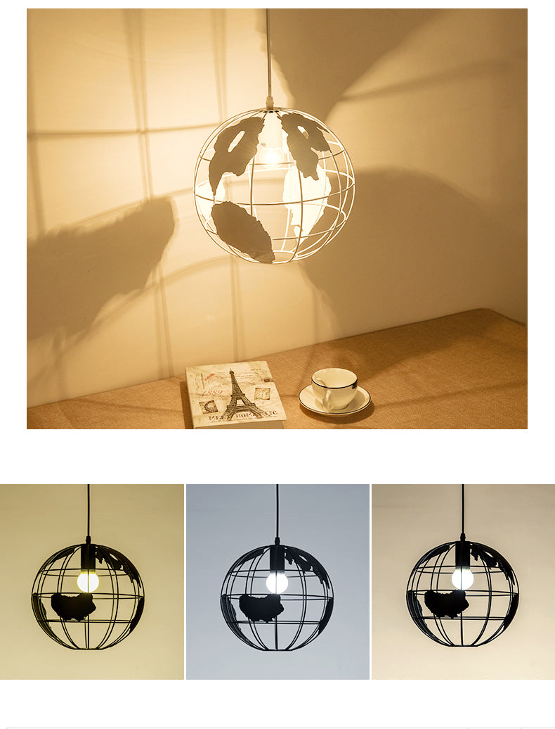 LED Simple Wrought Iron Globe Chandelier Lights SKU# LIG0042