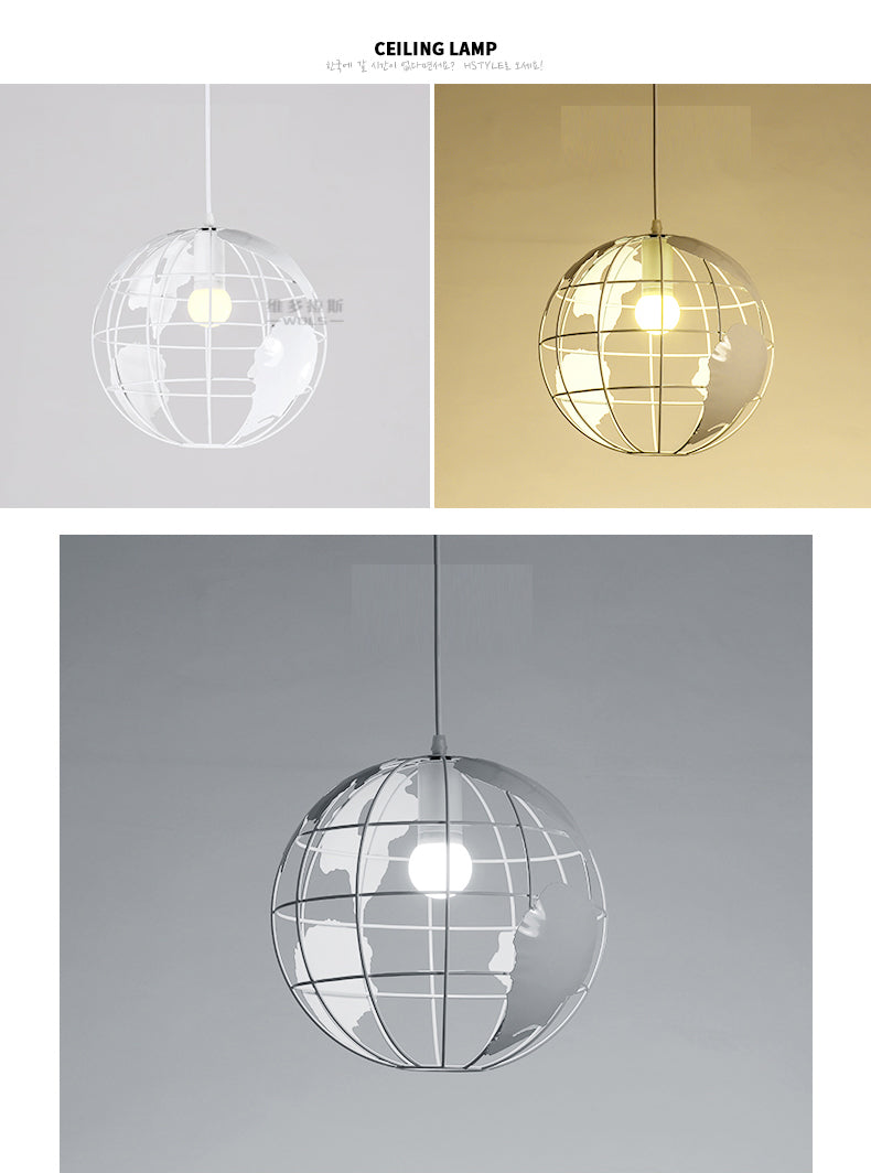 LED Simple Wrought Iron Globe Chandelier Lights SKU# LIG0042