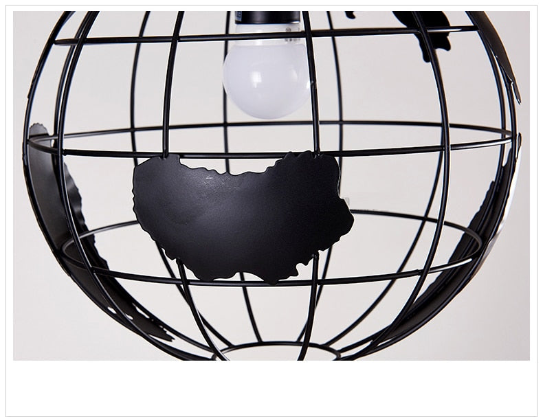LED Simple Wrought Iron Globe Chandelier Lights SKU# LIG0042